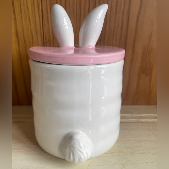 NEW Carrot Patch Cottage Easter Bunny With Ears Feet & Tail Popping Out Jar - Picture 2 of 2